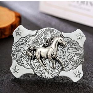 New Silver western horse belt buckle
